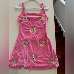 Oceanus Callie Luxury Pink Party Dress